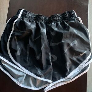 Nike Black and Gray Women's Athletic Shorts